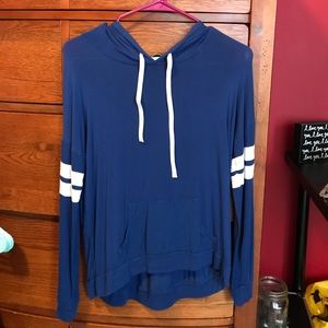 Blue lightweight hoodie